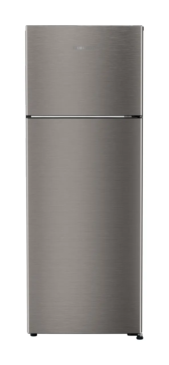 Product image, Perspective: straight closed, Fridge-freezer with NoFrost, Casing colour: grey, Door colour: Grey Steel