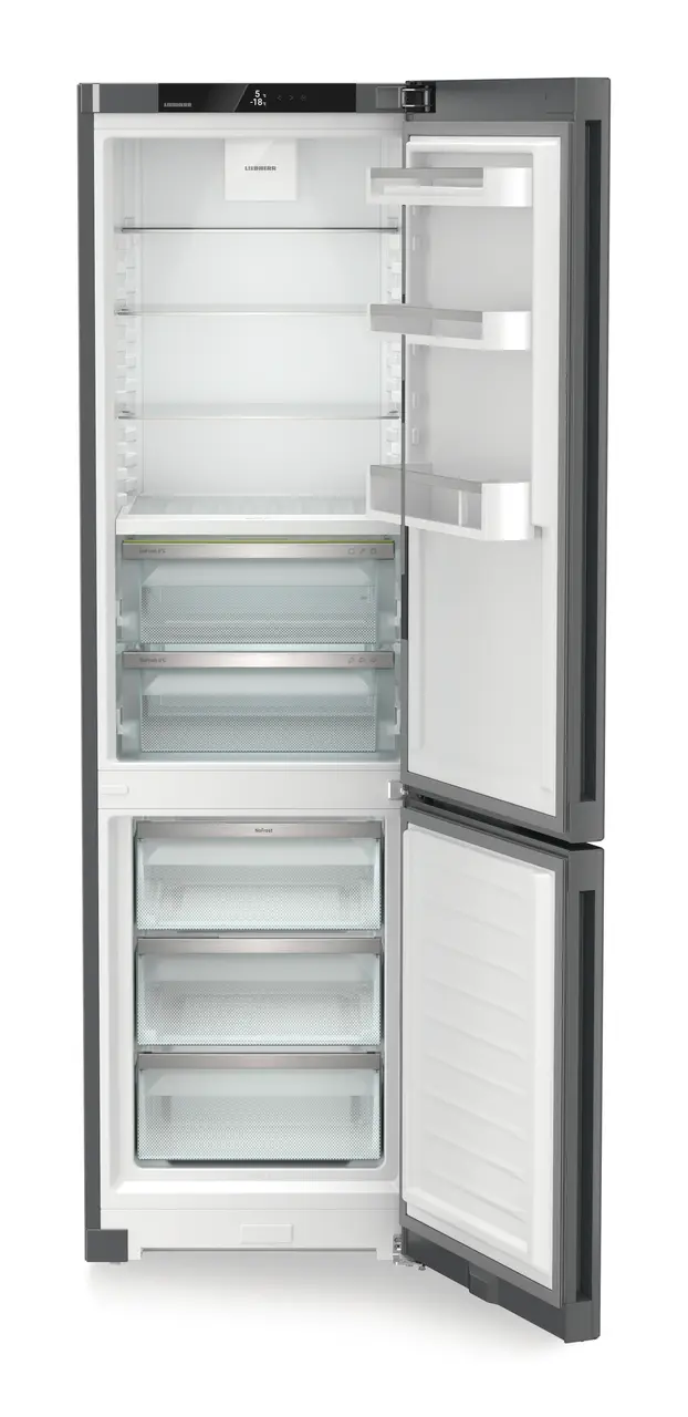 Изображение продукции, Перспектива: Прямо, с открытой дверцей, без продуктов, Двухкамерный холодильник с функциями BioFresh и NoFrost