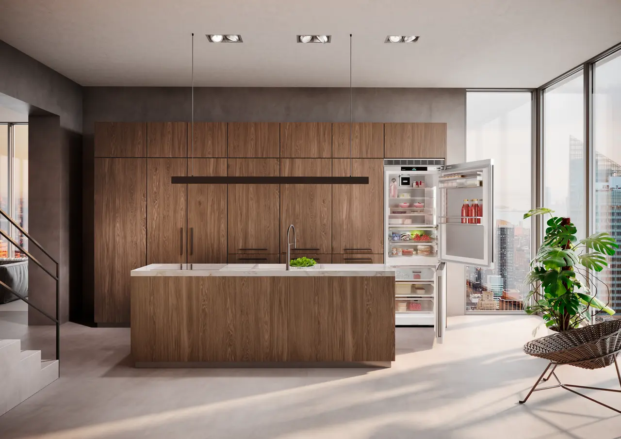 Product image, Perspective: milieu, Fridge-freezer with BioFresh Professional and NoFrost, Casing colour: stainless steel, Door colour: stainless steel