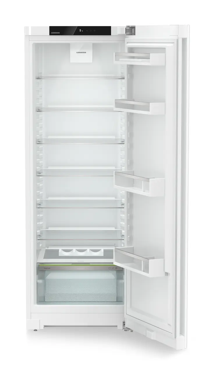 Product image, Perspective: straight open empty, Freestanding fridge with EasyFresh, Casing colour: white, Door colour: white