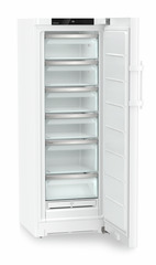 Изображение продукции, Перспектива: Под углом, с открытой дверцей, без продуктов, Морозильная камера с системой NoFrost, Цвет корпуса: белый, Цвет дверцы: белый