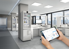 Produkt-Bild, Perspektive: Milieu, Labor-Kühl-Gefrierkombination mit NoFrost, Gehäusefarbe: Weiß, Türfarbe: Weiß