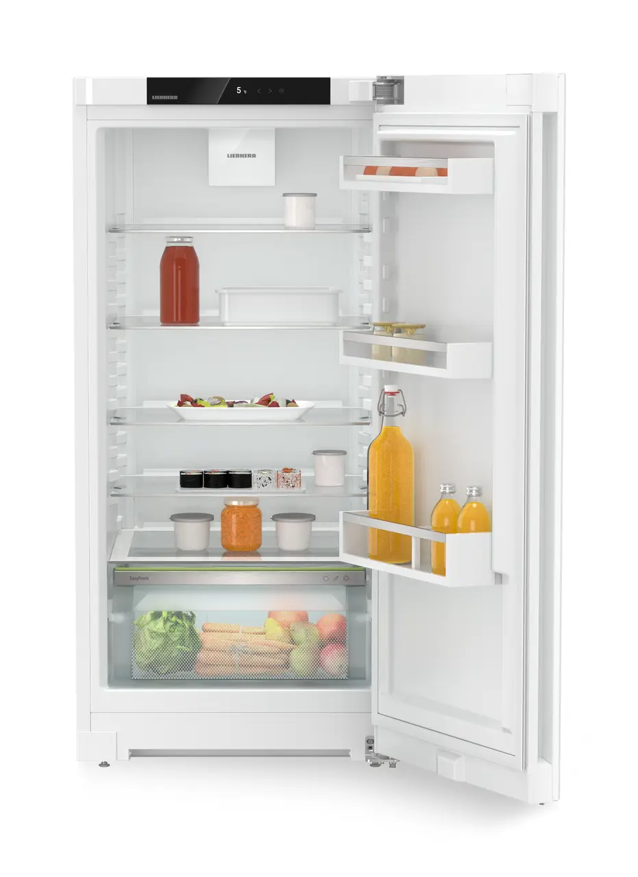 Immagine del prodotto, Prospettiva: Frontale aperto fornito, Frigorifero autoportante con EasyFresh, Colore della struttura: bianco, Colore della porta: bianco