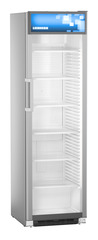 Изображение продукции, Перспектива: Под углом, с закрытой дверцей, без продуктов, Холодильник для торговых залов с циркуляционным воздушным охлаждением, Цвет корпуса: серый, Цвет дверцы: серый