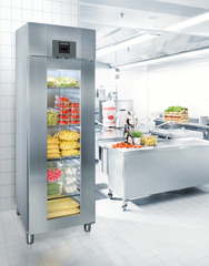 Product image, Perspective: milieu, Forced-air refrigerator GN 2/1, Casing colour: stainless steel
