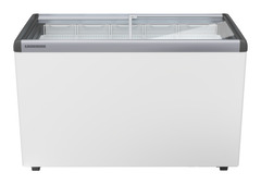 Produkt-Bild, Perspektive: gerade geschlossen, Eiscreme-Gefriertruhe, Gehäusefarbe: Weiß