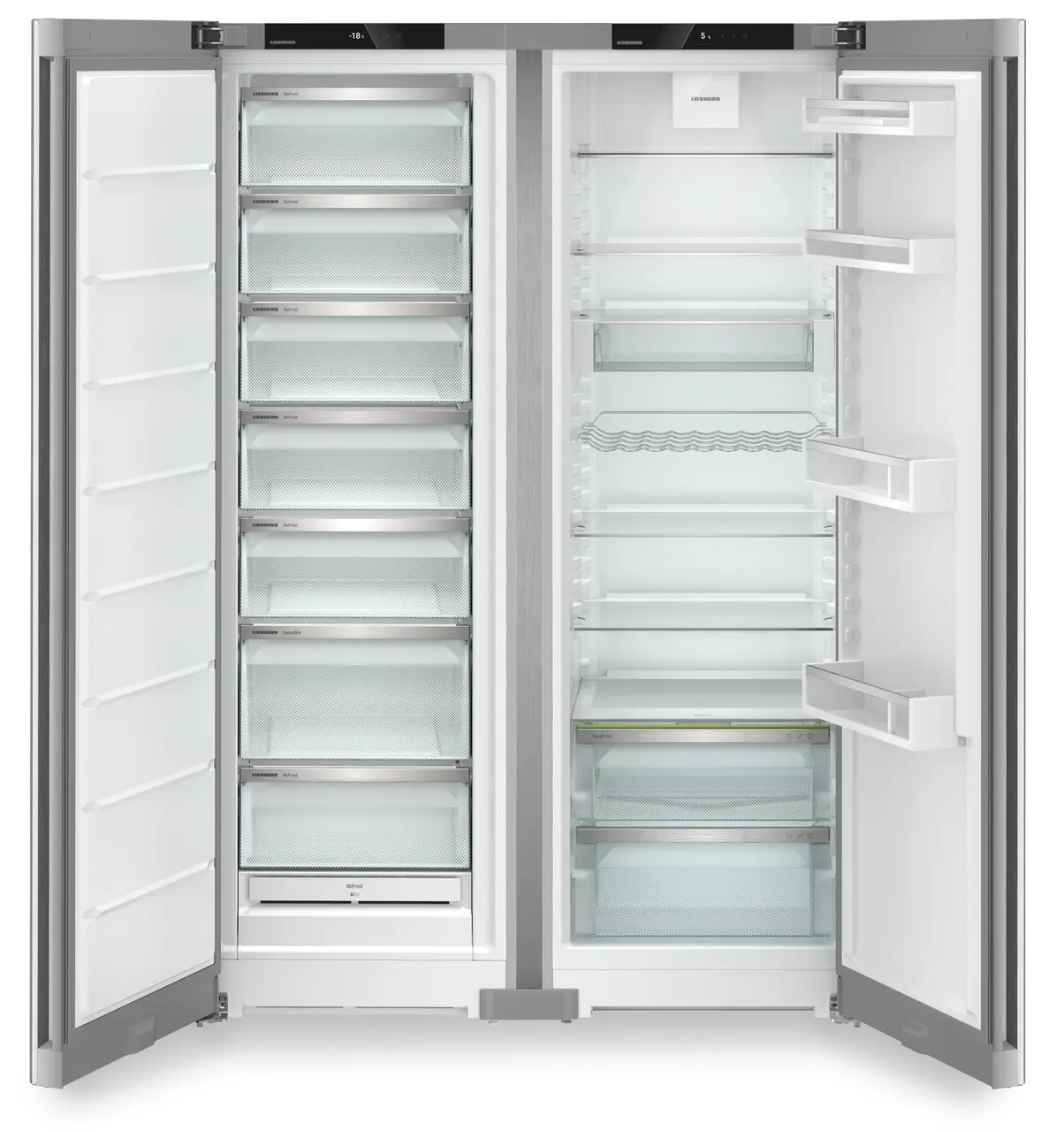 Изображение на продукта, Перспектива: Отпред, отворен, празен, Комбинация Side-by-Side, Цвят на корпуса: фино сребро