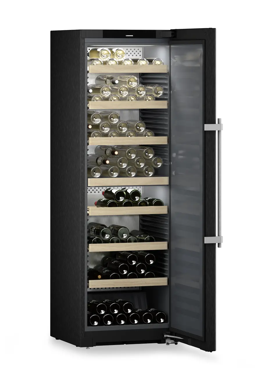 Изображение на продукта, Перспектива: Странично, отворен, отворен с продукти, Мултитемпературен охладител за вино