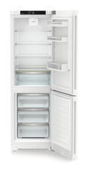 Product image, Perspective: straight open empty, Combined fridge-freezers with EasyFresh and NoFrost, Casing colour: white, Door colour: white