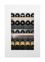 Product image, Perspective: straight closed decorated, Built-in multi-temperature wine cabinet, Casing colour: silver, Door colour: white