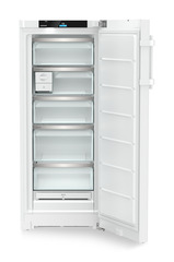 Product image, Perspective: straight open empty, Freestanding freezer with NoFrost and EasyTwist-Ice, Casing colour: white, Door colour: white