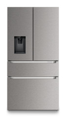 Image de produit, Perspective: Droit fermé, Réfrigérateur-congélateur FrenchDoor avec 2 tiroirs de congélation et distributeur d'eau et glaçons, Couleur de porte: acier inox