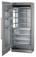 Product image, Perspective: oblique open empty, Freezer for integrated use with NoFrost, Casing colour: grey