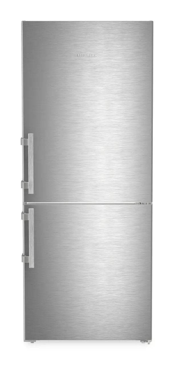Product image, Perspective: straight closed, Fridge-freezer with BioFresh and NoFrost, Casing colour: silver, Door colour: stainless steel