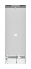 Product image, Perspective: back side, Freestanding fridge with EasyFresh, Casing colour: silver, Door colour: Steelfinish