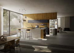 Product image, Perspective: milieu, Fridge-freezer with BioFresh and NoFrost, Casing colour: silver, Door colour: stainless steel