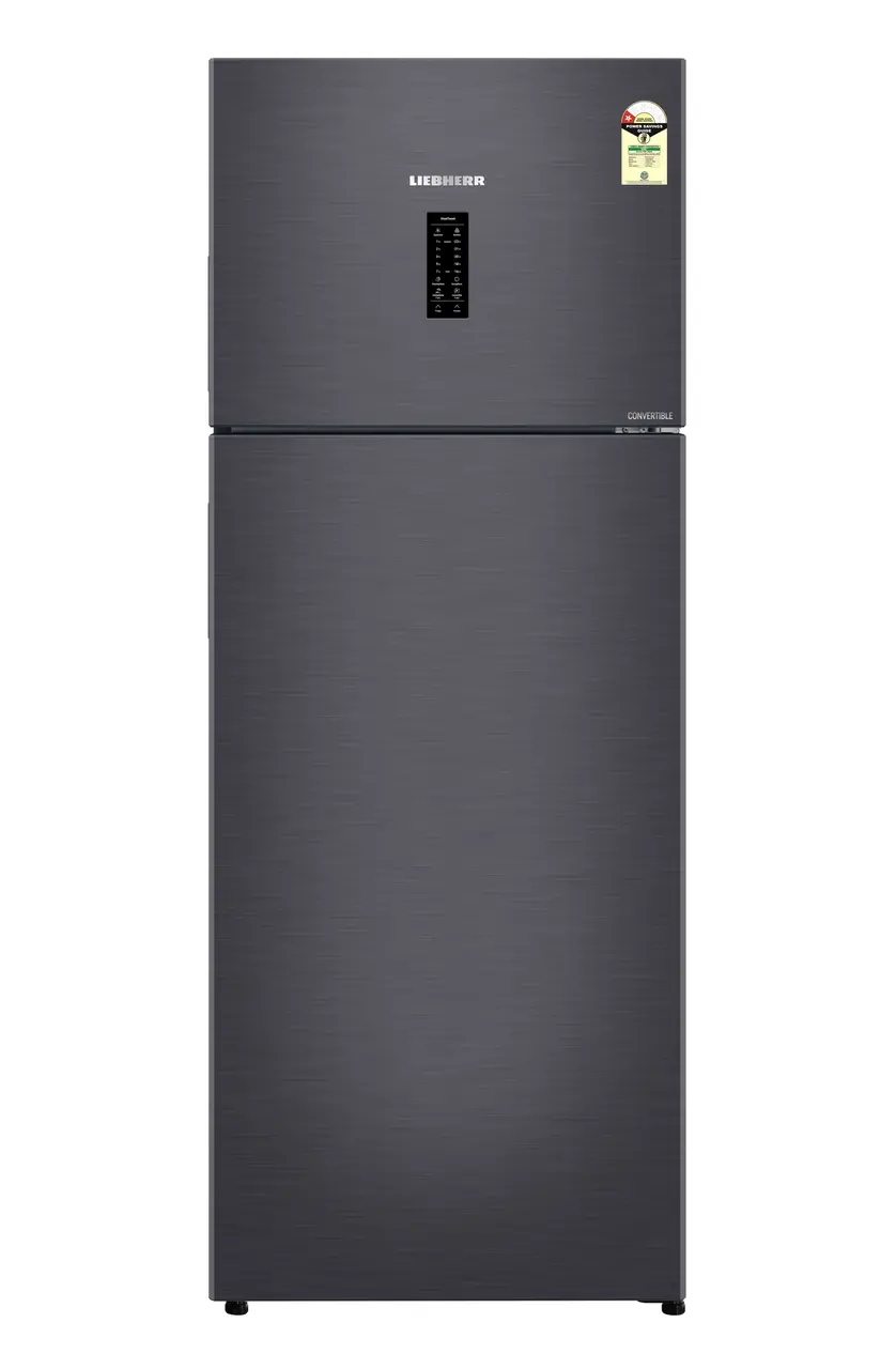 Product image, Perspective: straight closed, Fridge-freezer with NoFrost, Casing colour: grey, Door colour: Cobalt Steel