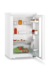 Product image, Perspective: oblique open decorated, Table top refrigerator, Casing colour: white, Door colour: white