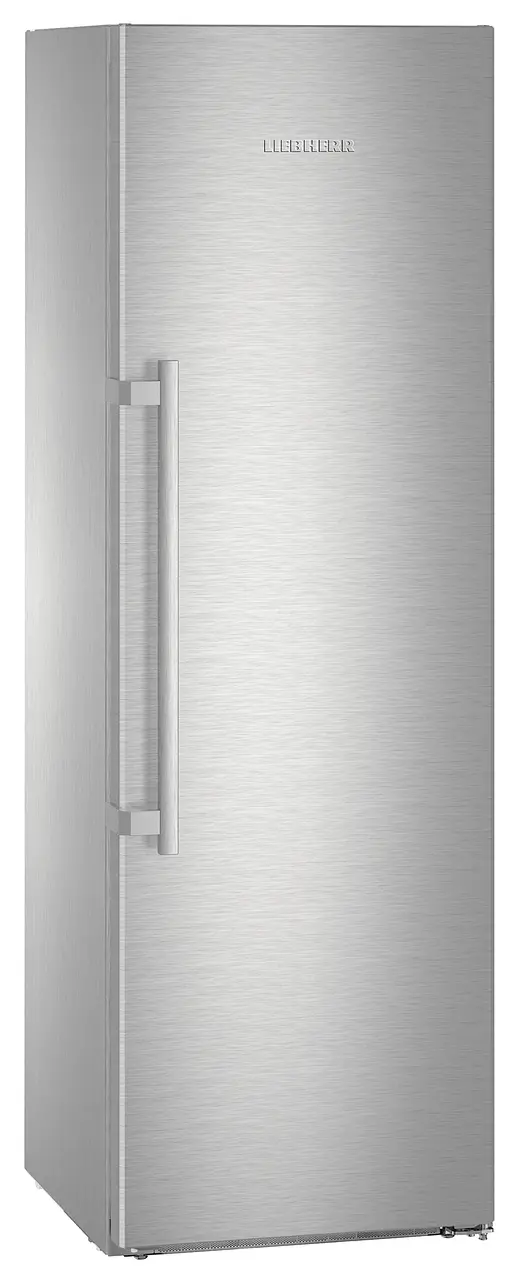 Product image, Perspective: oblique closed, Freestanding freezer with NoFrost, Casing colour: stainless steel, Door colour: stainless steel