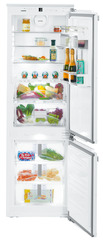 Product image, Perspective: straight open decorated, Combined refrigerator-freezer with BioFresh and NoFrost for integrated use