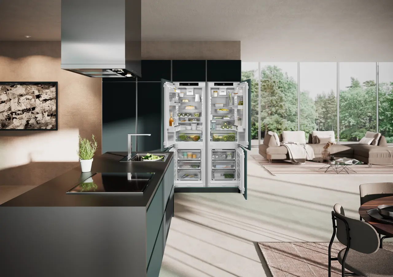 Product image, Perspective: milieu, Integrable fridge-freezer with EasyFresh and NoFrost