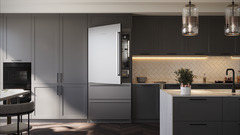 Product image, Perspective: milieu, Combined refrigerator-freezer with BioFresh and NoFrost for integrated use, Casing colour: Anthracite