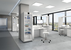 Изображение на продукта, Перспектива: Околна среда, Лабораторен хладилник с конвекционно охлаждане, Цвят на корпуса: бял, Цвят на вратата: бял