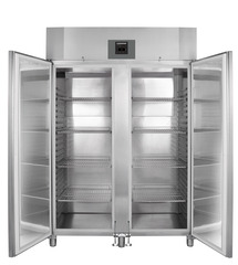 Product image, Perspective: straight open empty, Forced-air freezer GN 2/1, Casing colour: stainless steel