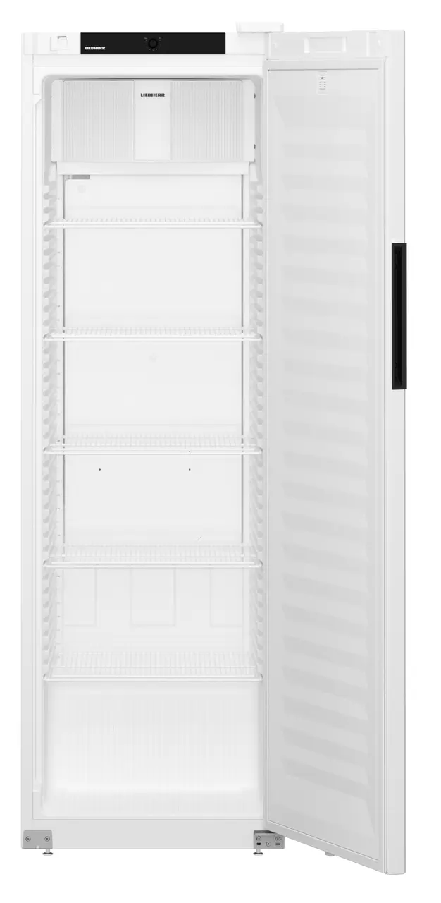 Изображение на продукта, Перспектива: Отпред, отворен, празен, Хладилник с динамично охлаждане, Цвят на корпуса: бял, Цвят на вратата: бял