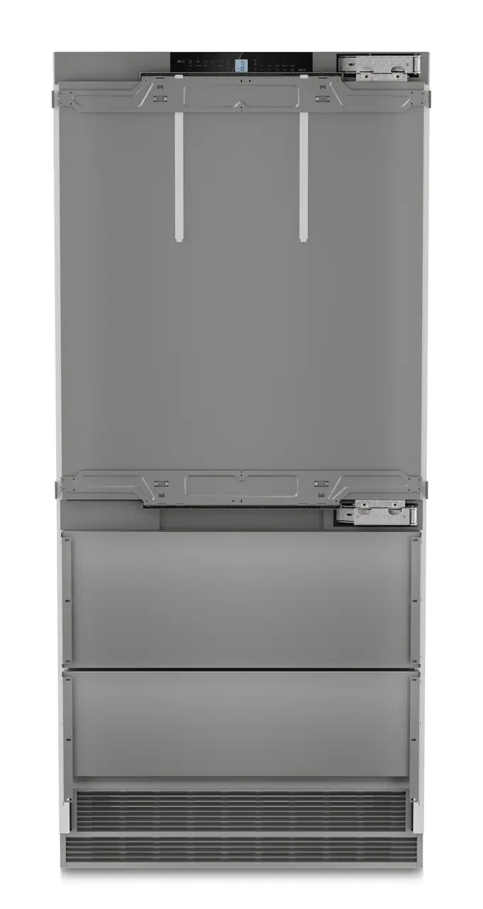 Produkt-Bild, Perspektive: gerade geschlossen, Integrierbare Kühl-Gefrierkombination mit BioFresh und NoFrost, Gehäusefarbe: Anthrazit