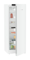 Product image, Perspective: oblique half-open decorated, Freestanding fridge with EasyFresh, Casing colour: white, Door colour: white