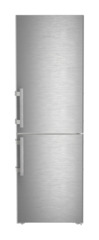 Product image, Perspective: straight closed, Combined fridge-freezers with EasyFresh and NoFrost, Casing colour: silver, Door colour: stainless steel