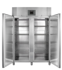 Product image, Perspective: straight open empty, Forced-air refrigerator GN 2/1, Casing colour: stainless steel