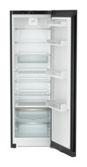 Product image, Perspective: straight open empty, Freestanding fridge with EasyFresh, Casing colour: black, Door colour: BlackSteel
