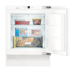 Product image, Perspective: straight open decorated, Under-worktop freezer for integrated use