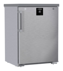 Obraz produktu, Perspektywa: Pod kątem, zamknięte, Chłodziarka do zabudowy pod blat z chłodzeniem powietrzem obiegowym, Kolor obudowy: Stal szlachetna, Kolor drzwi: Stal szlachetna