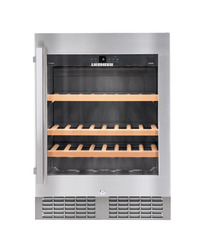 Product image, Perspective: straight closed empty, Built-under wine storage cabinet, Casing colour: silver, Door colour: silver