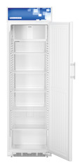 Изображение продукции, Перспектива: Прямо, с открытой дверцей, без продуктов, Холодильник для торговых залов с циркуляционным воздушным охлаждением, Цвет корпуса: белый, Цвет дверцы: белый