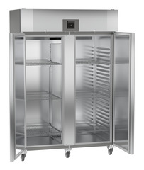 Product image, Perspective: oblique open empty, Forced-air freezer GN 2/1, Casing colour: stainless steel look