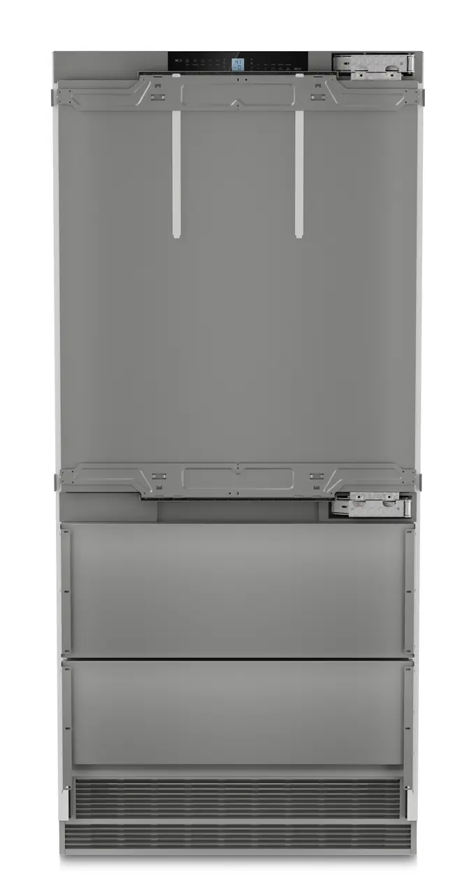 Product image, Perspective: straight closed, Combined refrigerator-freezer with BioFresh and NoFrost for integrated use, Casing colour: Anthracite