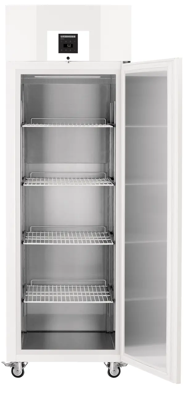 Product image, Perspective: straight open empty, Lab refrigerator with profi electronic controller, Casing colour: white