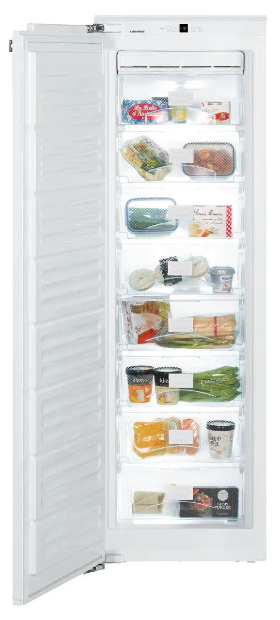 Product image, Perspective: straight open decorated, Freezer for integrated use with NoFrost