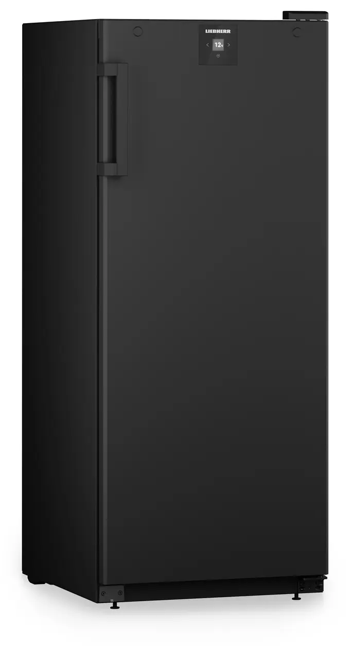 Product image, Perspective: oblique closed empty, Wine storage cabinet, Casing colour: black, Door colour: black