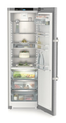 Product image, Perspective: straight open decorated, Freestanding refrigerator with BioFresh Professional, Casing colour: silver, Door colour: stainless steel
