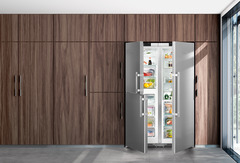 Product image, Perspective: milieu, Side-by-Side combination, Casing colour: stainless steel, Door colour: stainless steel