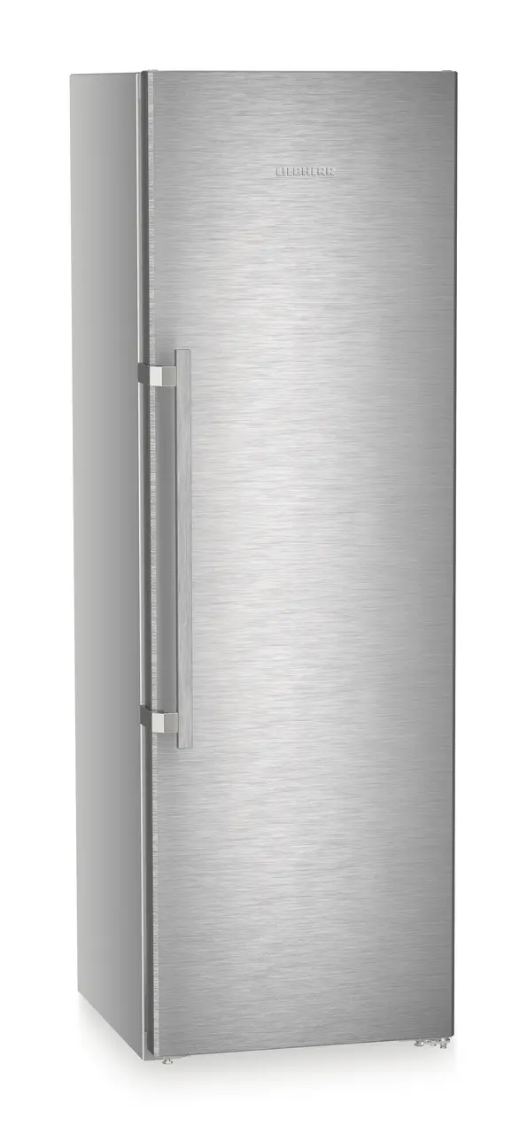 Product image, Perspective: oblique closed, Freestanding fridge with EasyFresh, Casing colour: silver, Door colour: stainless steel