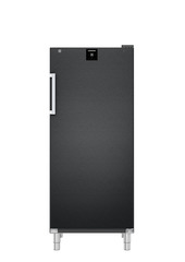 Product image, Perspective: straight closed empty, Forced-air refrigerator, Casing colour: BlackSteel, Door colour: BlackSteel