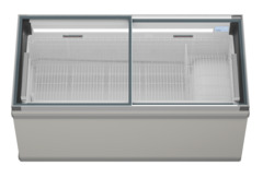 Изображение на продукта, Перспектива: Отпред, затворен, Фризерна ракла за супермаркет, Цвят на корпуса: сив