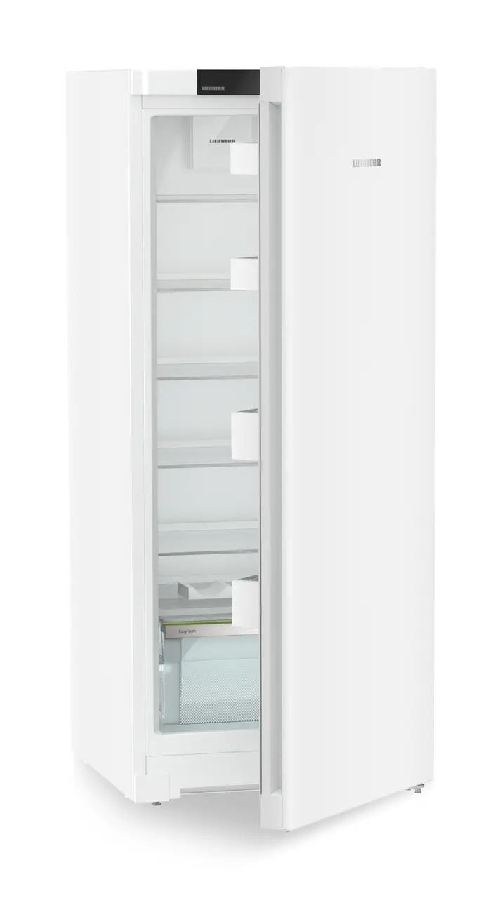 Изображение продукции, Перспектива: Под углом, с полуоткрытой дверцей, без продуктов, Холодильный шкаф с EasyFresh, Цвет корпуса: белый, Цвет дверцы: белый