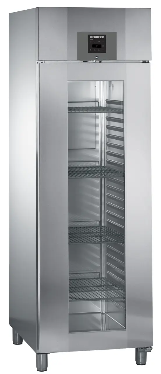 Product image, Perspective: oblique closed, Forced-air refrigerator GN 2/1, Casing colour: stainless steel
